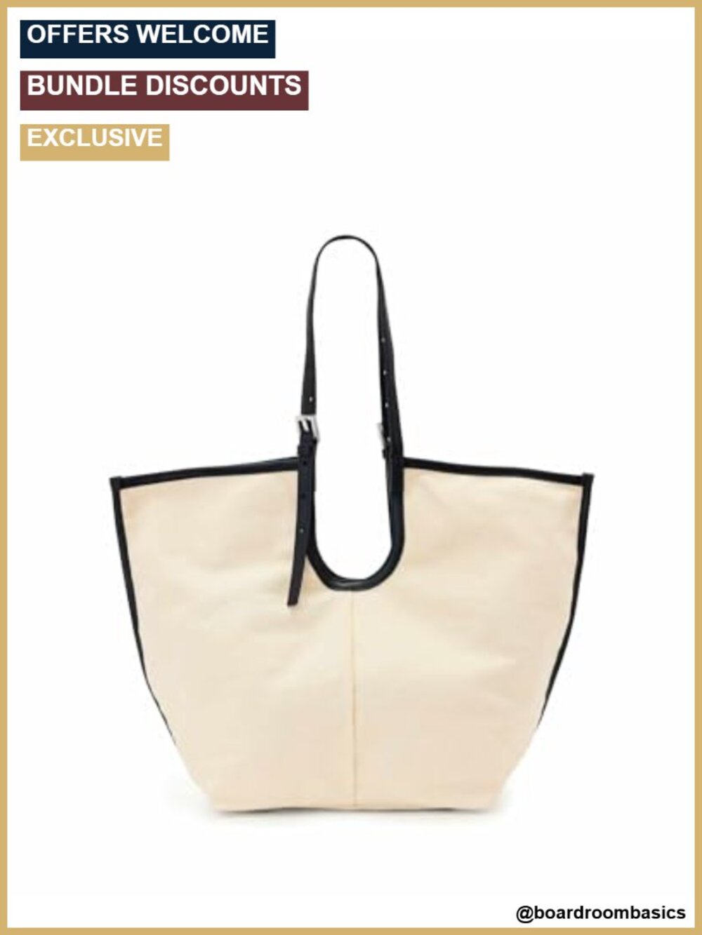 AllSaints Canvas Tote Lightweight Shoulder Bag